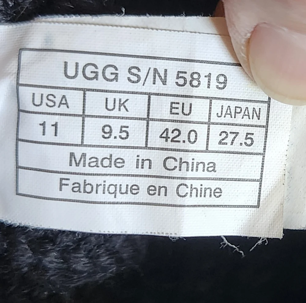 UGG Black Cardy Knit Slouchy Cabincore Granolagirl Boots Size 11